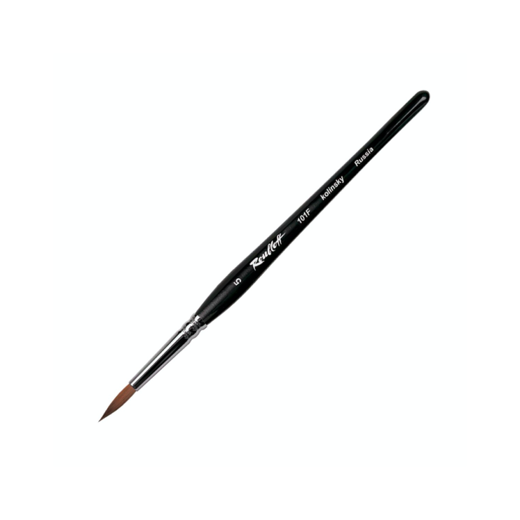 Колонок круглый "101F" №5 черная матовая фигурная ручка