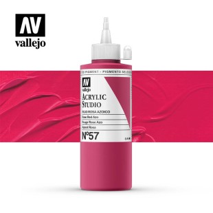 Акриловая краска Vallejo "Studio" #57 Rose Red Azo (Розово- красный), 200мл