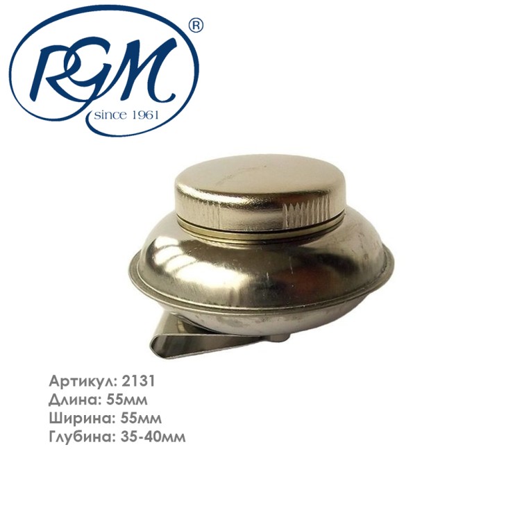 Масленка металлическая "Fome" одинарная с крышкой Ø5,5 мм.