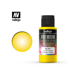 Краска для аэрографии Vallejo "Premium" цвет 62.071 (Candy Yellow), 60 мл
