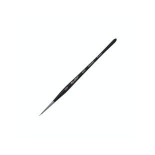 Колонок круглый Roubloff "101F" №00 черная матовая фигурная ручка