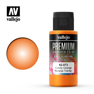 Краска для аэрографии Vallejo "Premium" цвет 62.073 (Candy Orange), 60 мл