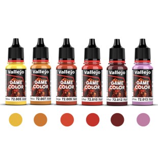 Набор красок для моделизма Vallejo "Game Color" 6 штук (№005, 007, 009, 010, 012, 013) по 18мл