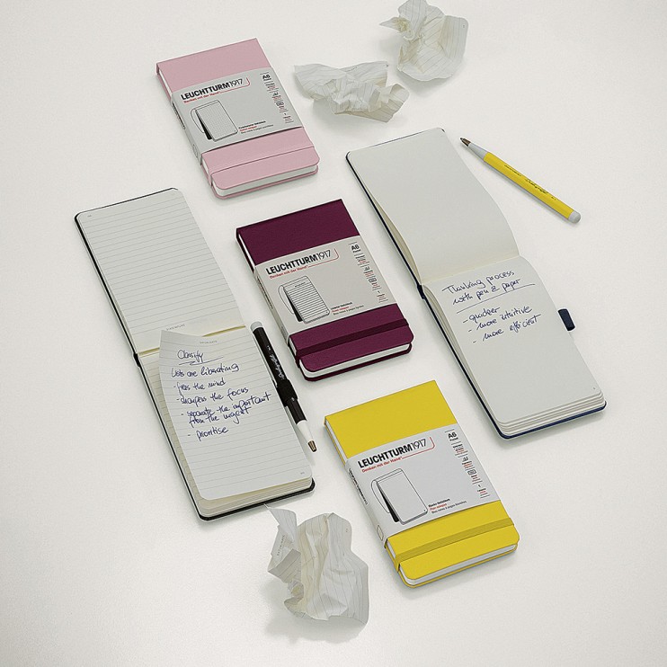 Блокнот без линовки Leuchtturm1917 "Reporter" A6, 92л, 80гр/м², твердая обложка,Синий Неви