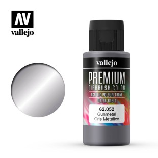 Краска для аэрографии Vallejo "Premium" цвет 62.052 (Gunmetal), 60 мл