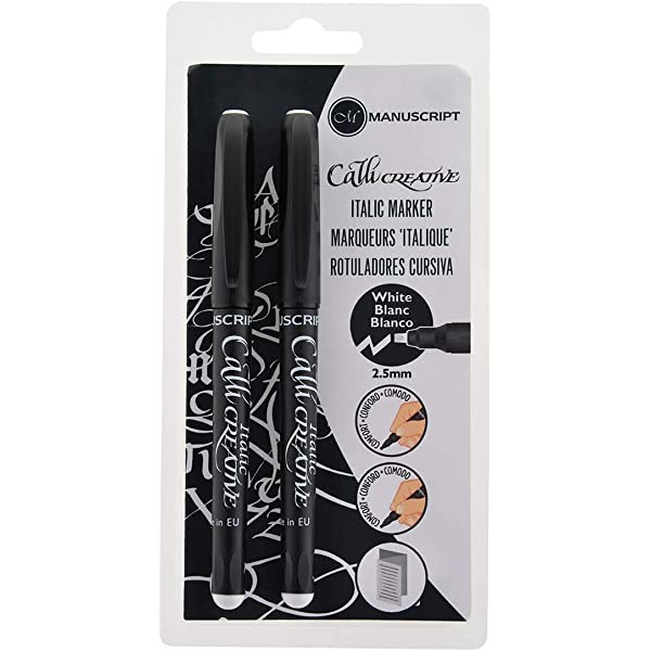 Набор маркеров Manuscript "CalliCreative" 2 штуки (белые)
