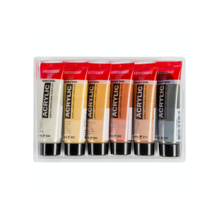 Набор акриловых красок Amsterdam "Metallic" 6 туб по 20мл