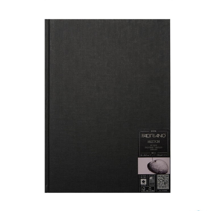 Блокнот для зарисовок Fabriano "Sketch Book" 25x35,3см, 80л, 110гр/м², мелкозернистая (19100003)