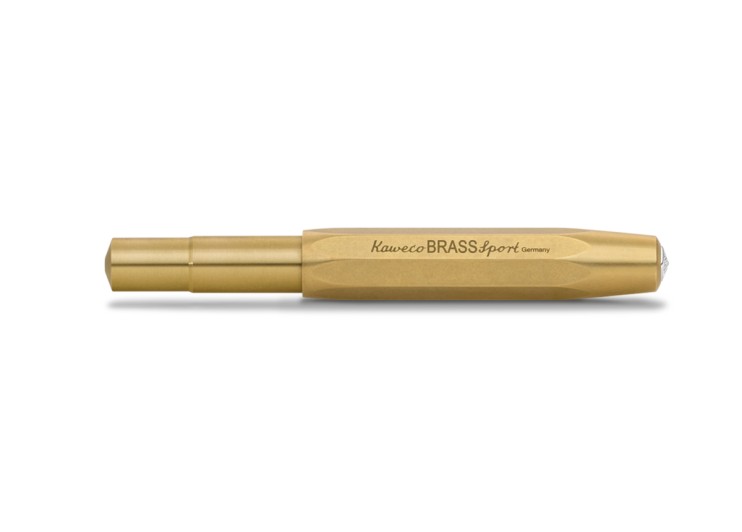 Ручка-роллер Kaweco "Brass Sport" F (0,7мм), Gold Brown (10000921)