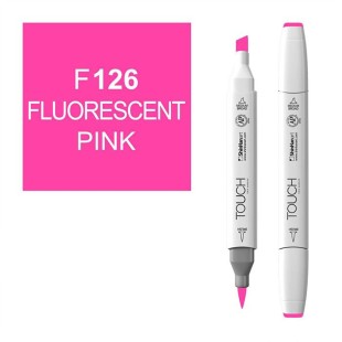 Маркер Touch Twin "Brush" цвет F126 (розовый флуоресцентный)
