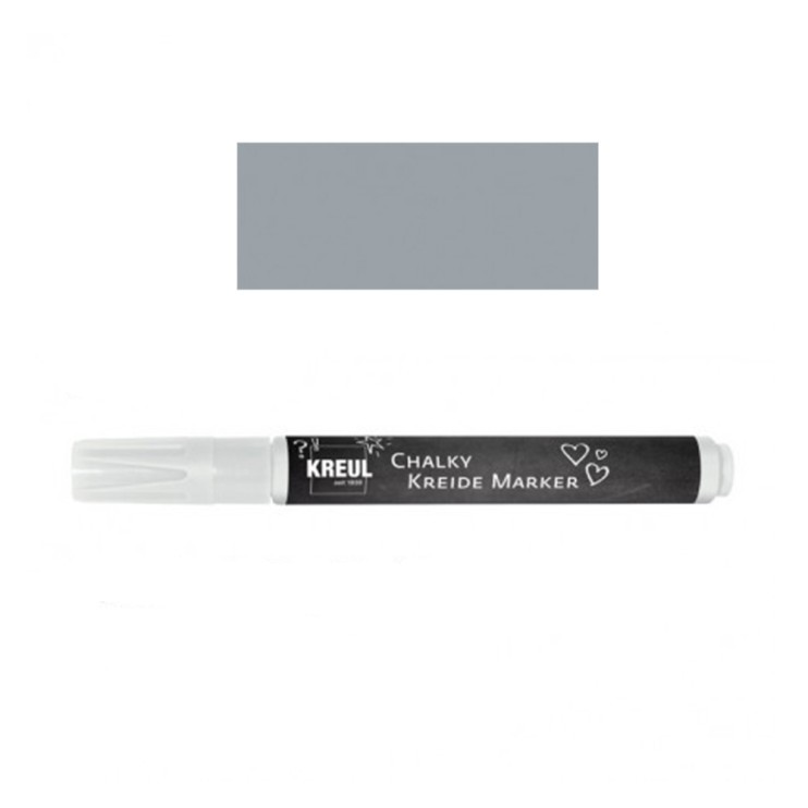Маркер меловой Kreul "Chalky", 2-3мм, Серебряный