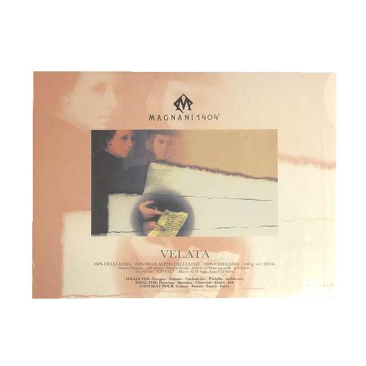 Блок для графики Magnani "Velata" 24x30см, 25л, 140гр/м², 100% альфа-целлюлоза