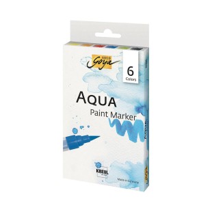 Набор акварельных маркеров Kreul "Solo Goya"Aqua Paint Marker", 6 цветов