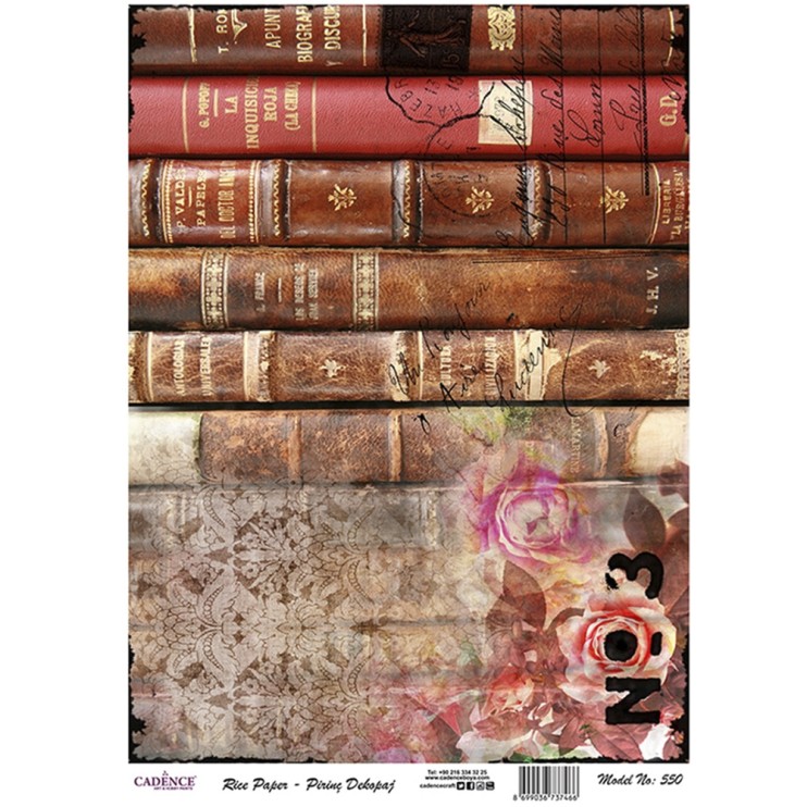 Рисовая карта "Rice paper" 30х42см, RDP550 книги цветы