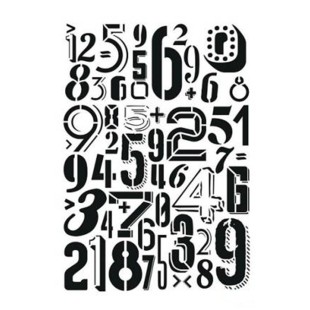 Трафарет пластиковый "Cadence" 21х30см, MA93 цифры фон