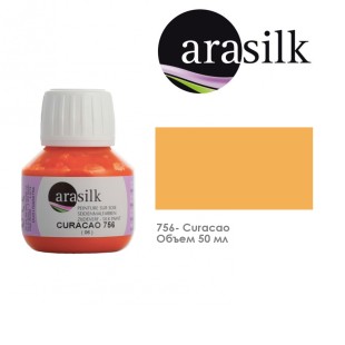 Краска для росписи шелка HDupont "Arasilk" 50 мл, №756 Оранжевый