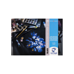 Альбом для акварели Van Gogh postcard 200гр/м² 10.5*15см черные листы склейка по 1 стороне