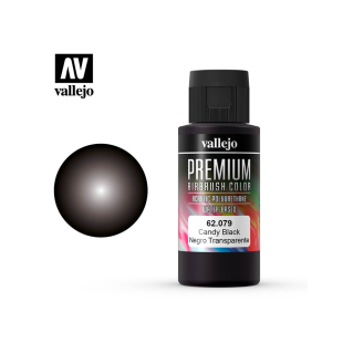 Краска для аэрографии Vallejo "Premium" цвет 62.079 (Candy Black), 60 мл