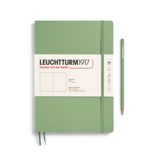 Блокнот без линовки Leuchtturm1917 "Composition" B5, 61л, 80гр/м², мягкая обложка,Зеленый Шалфей (363929)