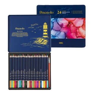 Набор акварельных карандашей "Finenolo" 24 цвета в металлическом пенале
