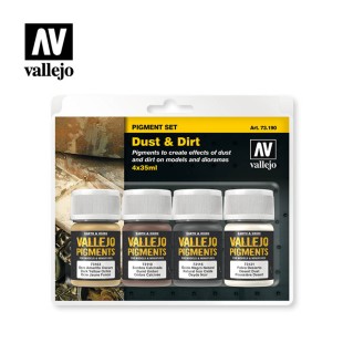 Набор сухих пигментов Vallejo "Dust & Dirt" 4 цвета, Пыль и грязь