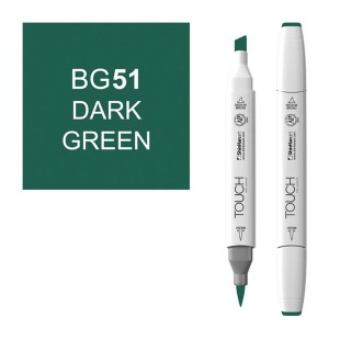 Маркер Touch Twin "Brush" цвет BG51 (темный зеленый)