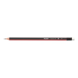 Графитный карандаш Milan "Maxi" HB с ластиком, трехгранный
