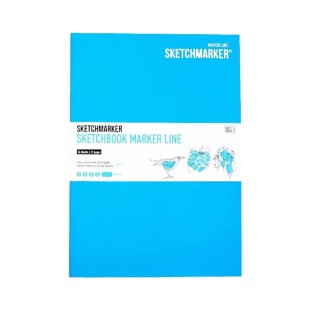 Скетчбук Sketchmarker "Marker line" 17,6х25см, 16л, 160г/м2, мягкая обложка, Бирюзовый