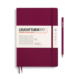 Блокнот в линейку Leuchtturm1917 "Composition" B5, 61л, 80гр/м², мягкая обложка,Красный Портвейн (359672)