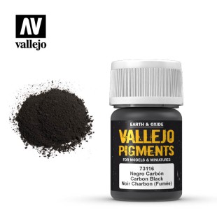 Пигмент художественный "Vallejo Pigment" 73.116 Carbon Black (Smoke Black)