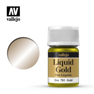 Краска лаковая Vallejo "Liquid" 70.791 Gold, 35 мл