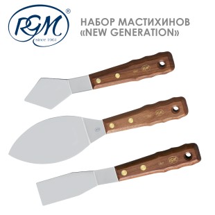 Набор мастихинов-шпателей RGM "New Generation" 3 штуки (№01,06,08)