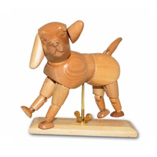 Манекен шарнирный "Собака" деревянный, 15 см