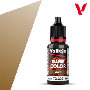 Проливка для моделизма Vallejo "Game Color Wash" 73.200 (Sepia), 17мл