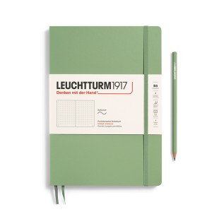 Блокнот в точку Leuchtturm1917 "Composition" B5, 61л, 80гр/м², мягкая обложка,Зеленый Шалфей (363928)