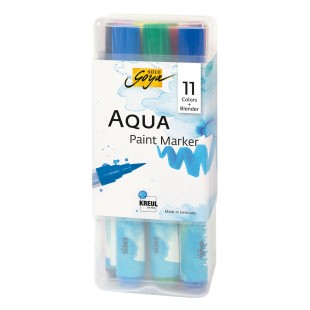 Набор акварельных маркеров Solo Goya "Aqua marker" 11 штук в пластиковом пенале