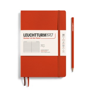 Блокнот в линейку Leuchtturm1917 "Natural Colors" A5, 61л, 80гр/м², мягкая обложка,Рыжий лис