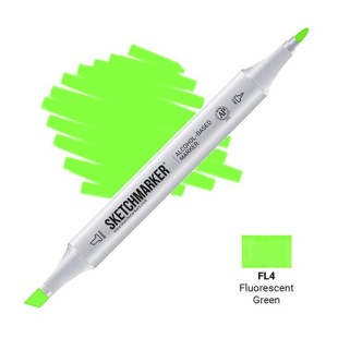 Маркер двусторонний Sketchmarker "Classic" FL4 Флуорисцентный зеленый