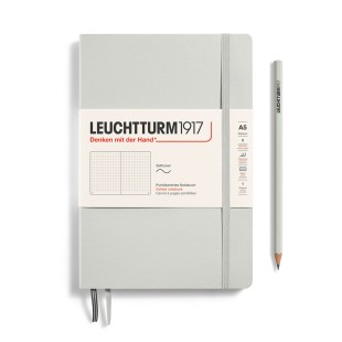 Блокнот в точку Leuchtturm1917 "Natural Colors" A5, 61л, 80гр/м², мягкая обложка, Серый светлый
