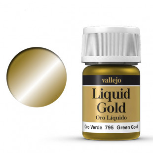 Краска лаковая Vallejo "Liquid" 70.795 Green Gold, 35 мл