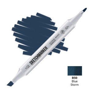 Маркер двусторонний Sketchmarker "Classic" B50 Синий шторм