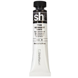 Краска масляная ShinHan "Sh" №7108 Белый устойчивый, туба 50мл 