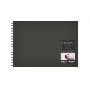Блокнот для зарисовок на спирали Fabriano "Sketch Book" 21x29,7см, 80л, 110гр/м² мелкозернистая (28021660)