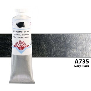 Акрил художественный "Old Holland" A735 Ivory Black (Черная слоновая кость экстра), 250мл