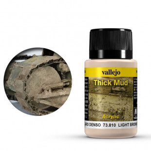 Краска для сборных моделей Vallejo, серия "Weathering Effects", цвет 73.810 Light Brown Mu (Густая грязь светло-коричневая)