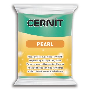 Полимерный моделин Cernit "Pearl" #600 зеленый перламутр, 56 гр