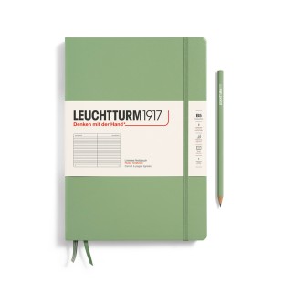 Блокнот в линейку Leuchtturm1917 "Composition" B5, 109л, 80гр/м², твердая обложка,Зеленый Шалфей (366173)