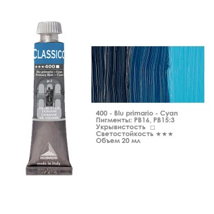 Краска масляная Maimeri "Classico" 20мл, №400 Циан синий основной