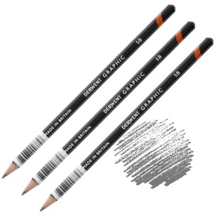 Комплект графитных карандашей Derwent "Graphic" 5B (3 штуки)