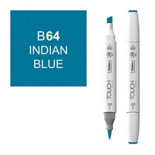 Маркер Touch Twin "Brush" цвет B64 (синий индийский)